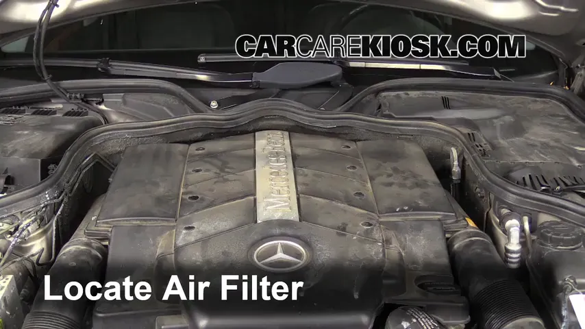 2006 Mercedes-Benz E500 5.0L V8 Air Filter (Engine) Replace